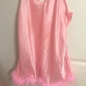 Dolls kill pink feather nightgown